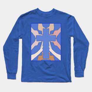 Hands forming a cross Long Sleeve T-Shirt